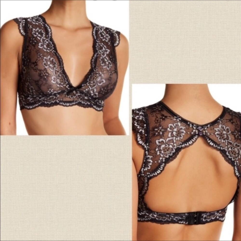 Sam Edelman Lace Cut Out Back Bralette